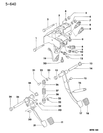 1995 Dodge Stealth Brake Pedal Diagram 2