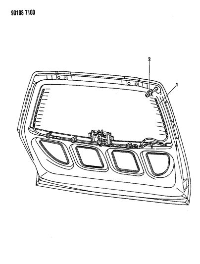 1990 Dodge Shadow Wiring & Switches - Liftgate Diagram