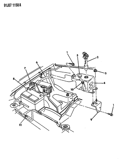 1993 Jeep Grand Wagoneer Condenser Tanks Diagram