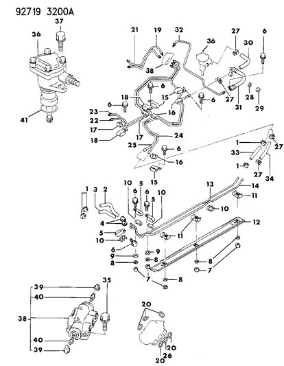 1992 Dodge Stealth Hose & Attaching Parts - Power Steering Diagram 2