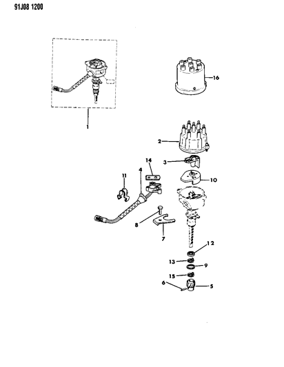 1992 Jeep Wrangler Distributor Diagram 2