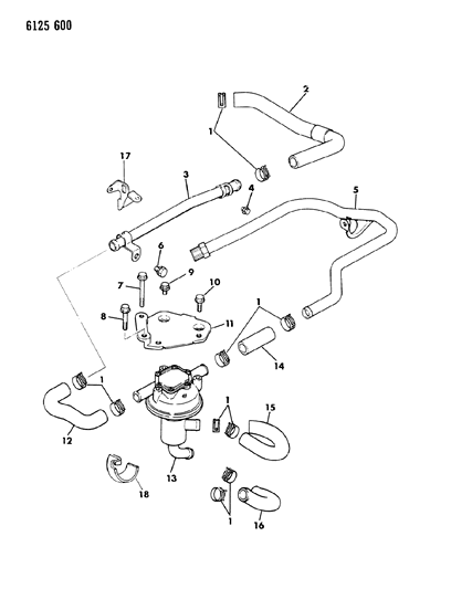 1986 Chrysler LeBaron Base Secondary Air Supply Diagram