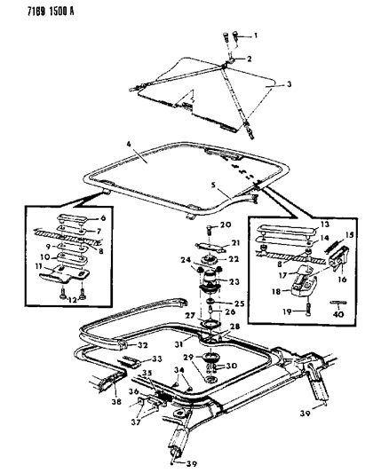 1987 Dodge Charger Sunroof Diagram