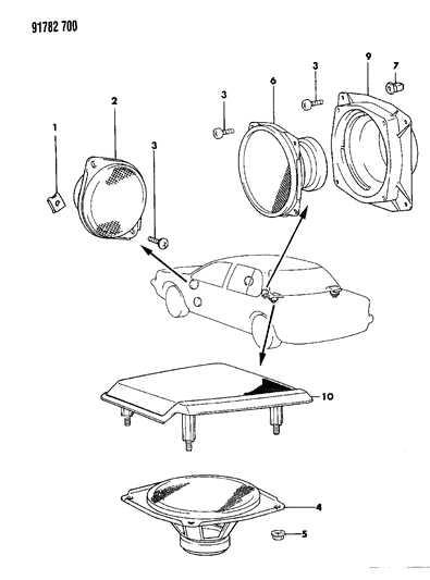 1991 Dodge Colt Speakers Diagram