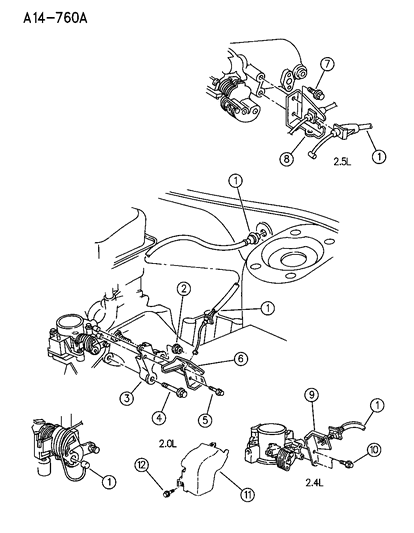 1996 Chrysler Sebring Convertible Throttle Control Diagram