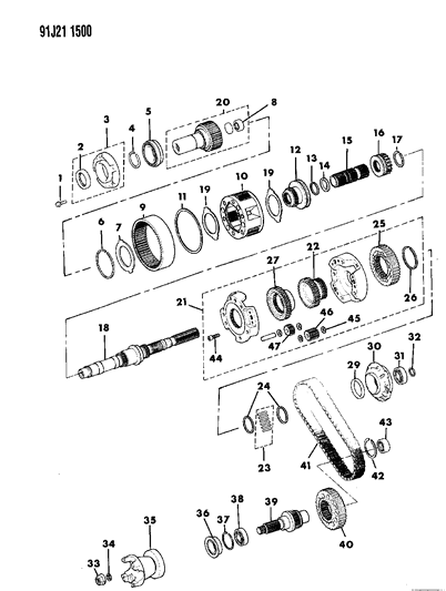 1993 Jeep Grand Wagoneer Gear Train Diagram 2