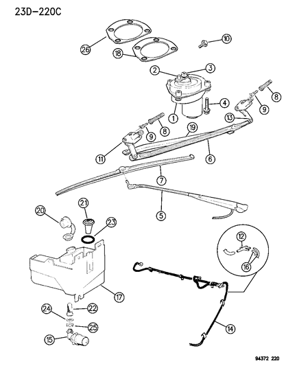 1996 Dodge Ram Van Seal Diagram for 3431744