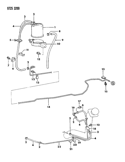 1989 Dodge Raider Valve-Check Valve,Fuel VAP Diagram for MB400815