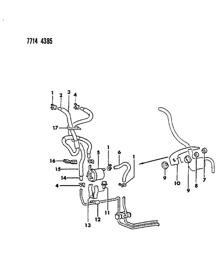 1988 Dodge Raider Fuel Filter Diagram