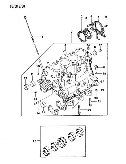 1990 Dodge Ram 50 Cylinder Block Diagram 1