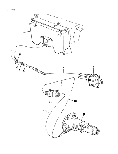 1984 Chrysler Town & Country Speed Control Cables Diagram