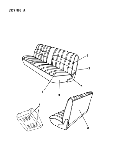 1987 Dodge Dakota Front Seat Diagram 3