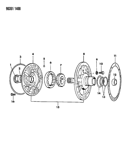 1991 Dodge Ramcharger Oil Pump With Reaction Shaft Diagram 1