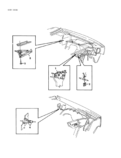 1984 Chrysler Fifth Avenue Hood Release Remote Control Diagram