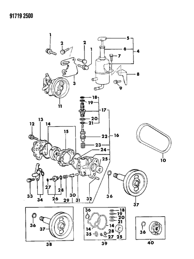 1991 Dodge Colt Power Steering Pump Diagram