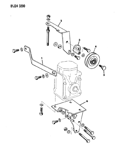 1985 Jeep Wrangler Compressor & Mounting Diagram 3