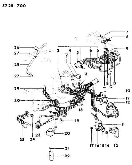 1986 Dodge Colt Bolt Diagram for MF247226