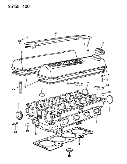 1993 Dodge Daytona Gasket Diagram for 4484489