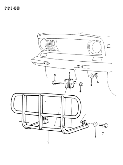 1985 Jeep J10 Brush Guard Diagram