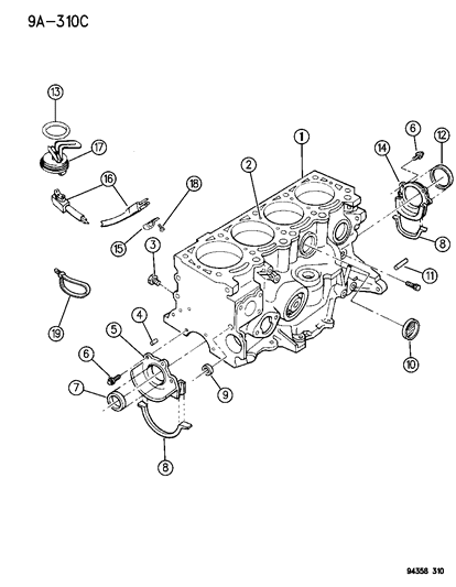 1995 Dodge Dakota Cylinder Block Diagram 1