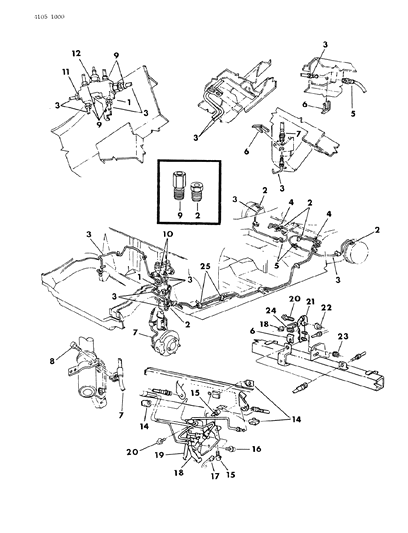 1984 Dodge Rampage Lines & Hoses, Brake Diagram