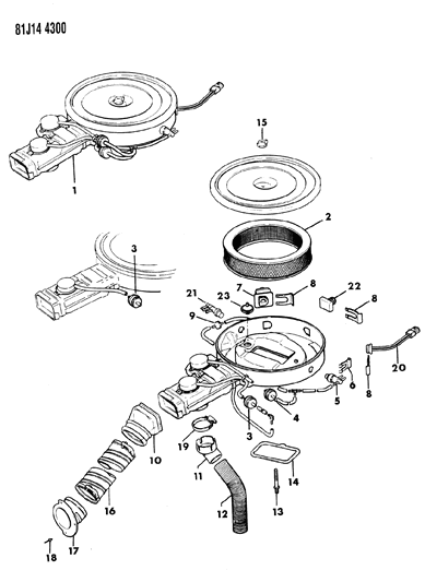 1986 Jeep Comanche Air Cleaner Diagram 4