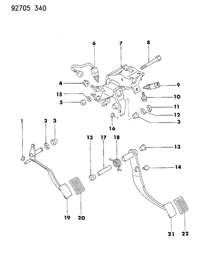 1994 Dodge Colt Brake Pedal Diagram 2