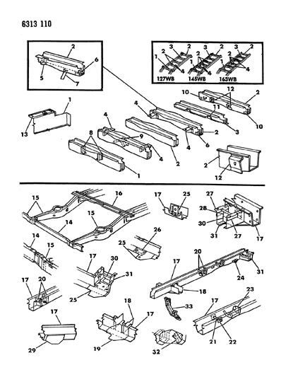 1986 Dodge Ram Wagon Frame Diagram 2