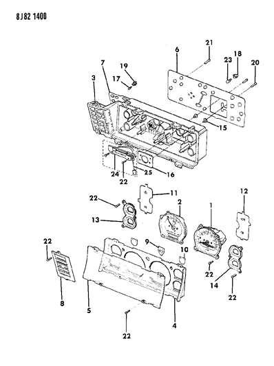 1987 Jeep Wagoneer Instrument Cluster Diagram 7