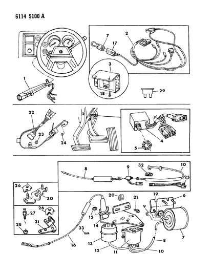 1986 Dodge Daytona Speed Control - Electronic Diagram