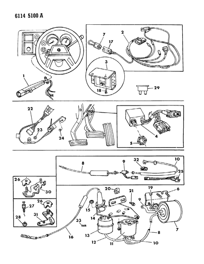 1986 Chrysler Town & Country Speed Control - Electronic Diagram