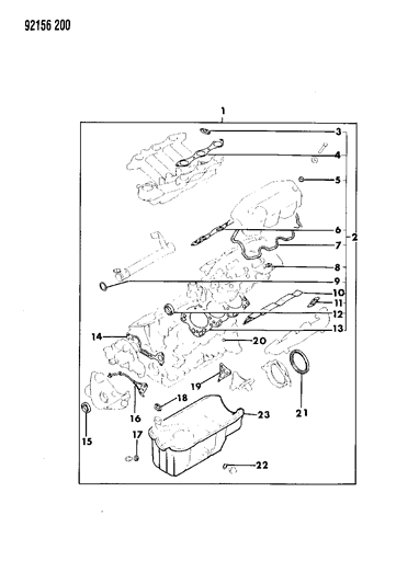 1992 Chrysler LeBaron Gasket-Water Pump Diagram for MD151426