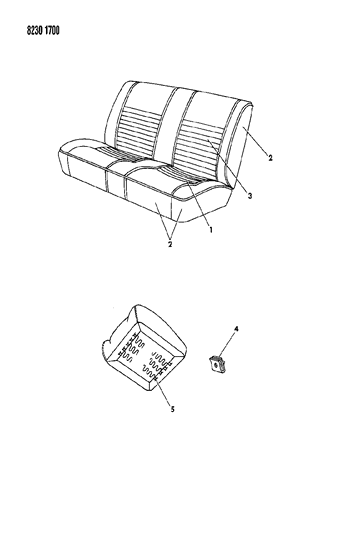 1988 Dodge Omni Rear Seat Diagram 2