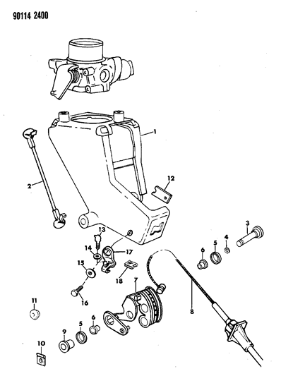 1990 Chrysler TC Maserati Throttle Control Diagram 1