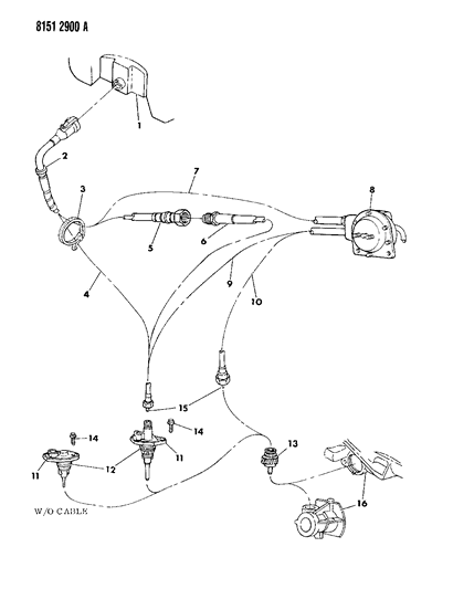 1988 Dodge Caravan Cables And Pinion, Speedometer Diagram