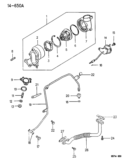 1995 Dodge Stealth Turbocharger Diagram 1