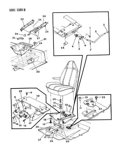 1986 Dodge W350 Cable-ADJUSTER Release Diagram for 4118676