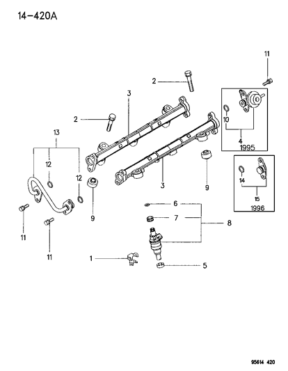 1995 Chrysler Sebring Fuel Rail Diagram 1