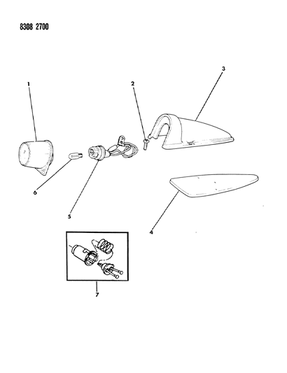 1989 Dodge Ramcharger Lamp - Clearance Diagram