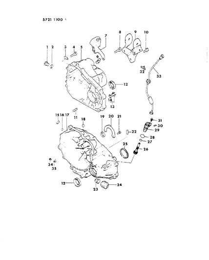 1985 Dodge Colt Case & Miscellaneous Parts Diagram