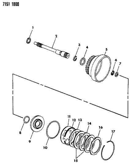 1987 Dodge Lancer Shaft-Input Diagram for 4377106