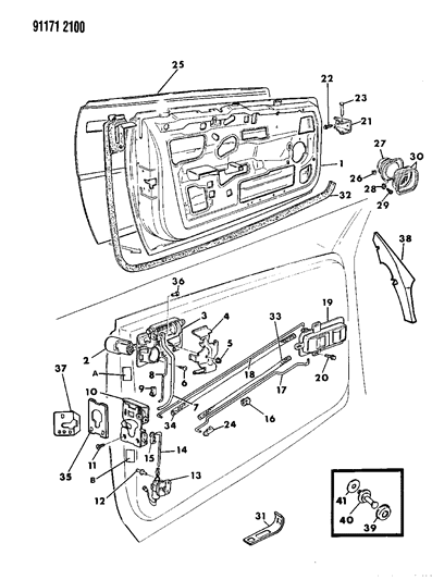 1991 Chrysler TC Maserati Seal-Front Door Hinge Pillar At Belt Diagram for 4480729