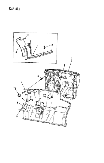 1988 Dodge Grand Caravan Cowl Panel & Silencers Diagram