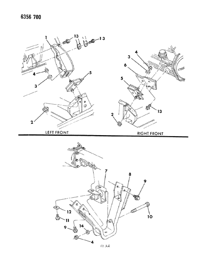 1986 Dodge Ram Wagon Engine Mounting Diagram 1