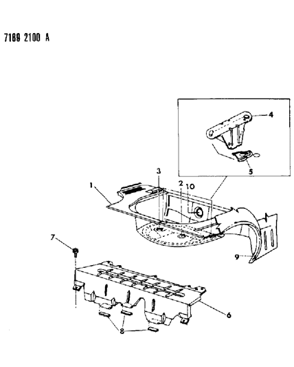 1987 Dodge Shadow Floor Pan Rear Diagram