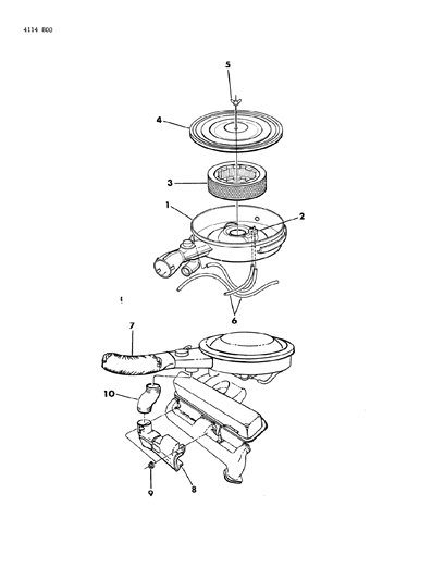 1984 Dodge 600 Air Cleaner Diagram 6