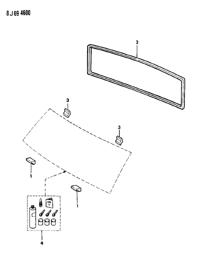 1987 Jeep Comanche Seal, Window Diagram