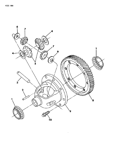 1984 Chrysler Executive Sedan Differential Manual Transaxle Diagram 2