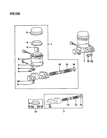 1989 Dodge Raider Brake Master Cylinder Diagram
