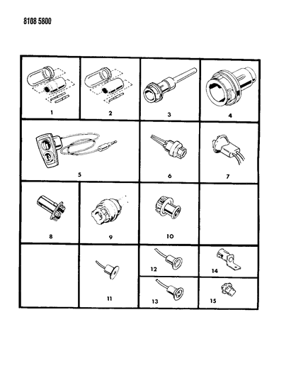 1988 Chrysler Town & Country Sockets & Cables Diagram